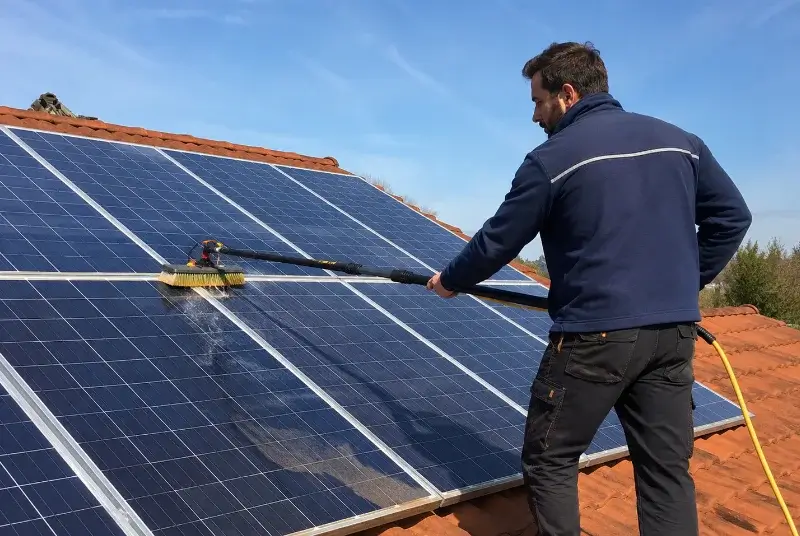 Nettoyage et entretien de panneaux solaires à Pierric